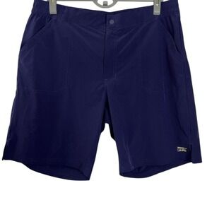 LLBean Womens 16 REG Navy Blue UPF 50 Quick Dry Stretch Shorts Hiking Outdoor